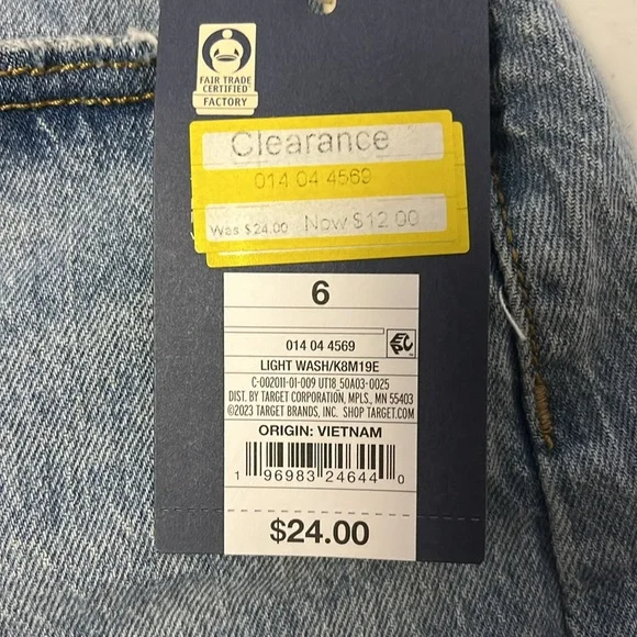 New! Women's High-Rise Denim Mini Skirt - Universal Thread -Light Wash -6 - Picture 7 of 8